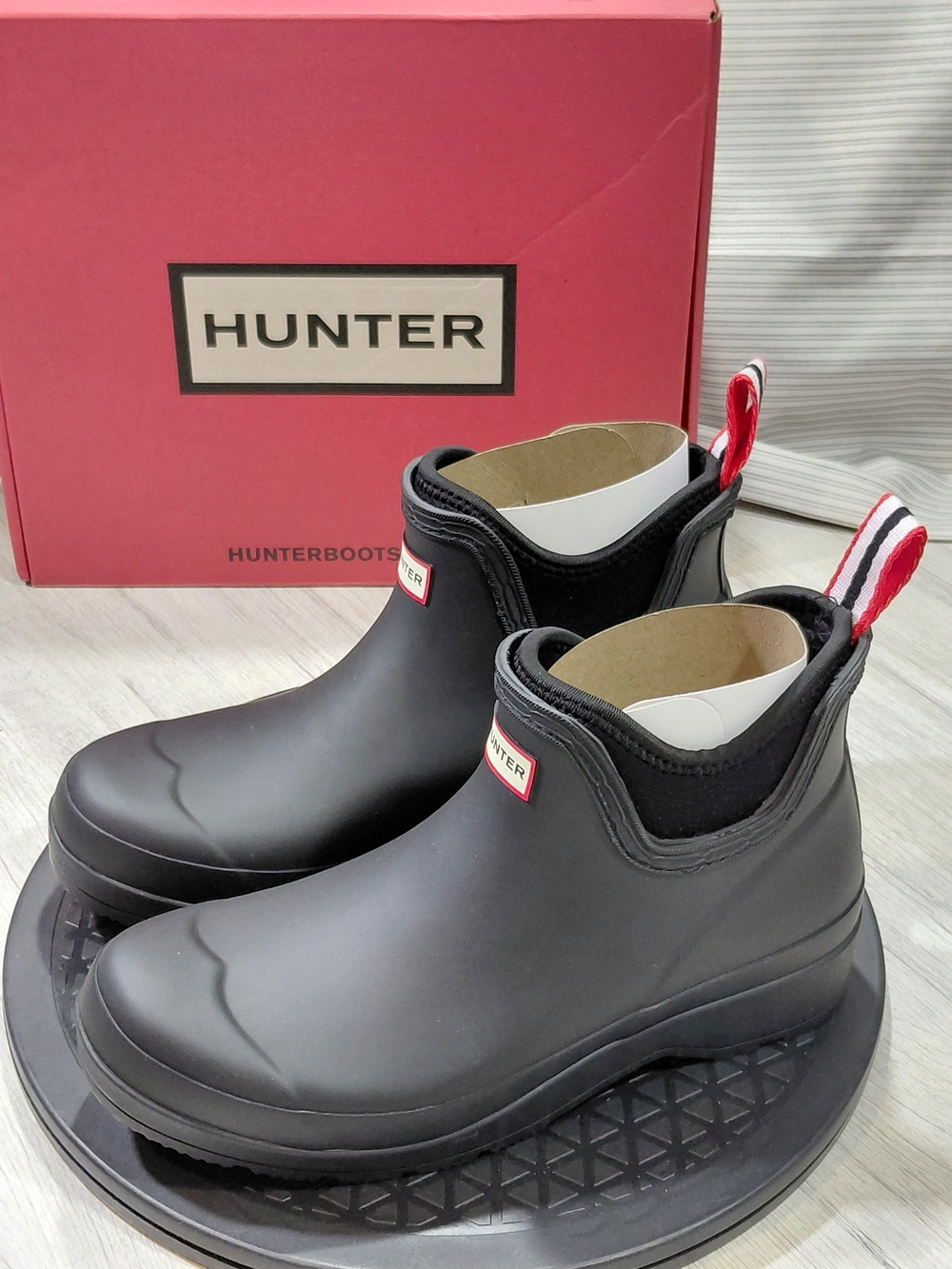 NEW Hunter Women Original Short Chelsea 100% Waterproof Rain Boots Matte Black 7
